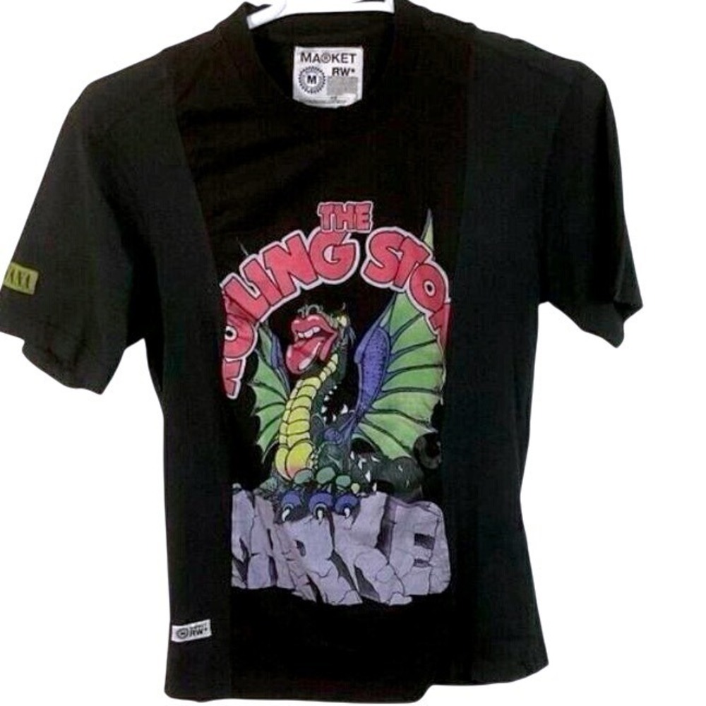 MARKET X The Rolling Stones X Nirvana Rework‎ Tshirt Rare